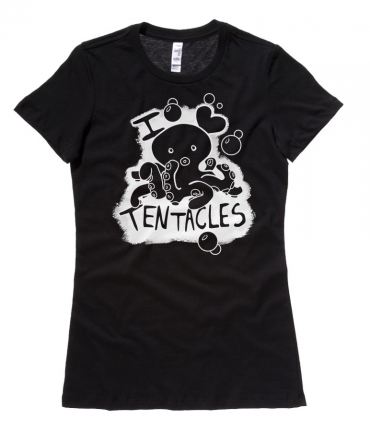I Love Tentacles Ladies T-shirt