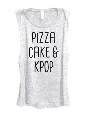 Pizza Cake & Kpop Sleeveless Top