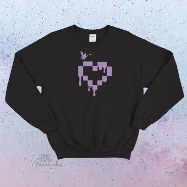 Pixel Drops Heart Crewneck Sweatshirt