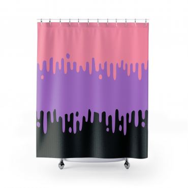 Pastel Slime Drips Shower Curtain