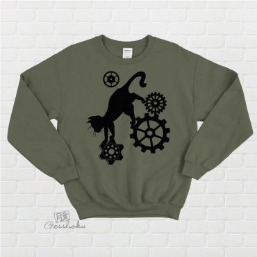 Steampunk Cat Crewneck Sweatshirt