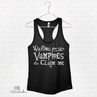 Waiting for the Vampires to Claim Me Flowy Tank Top