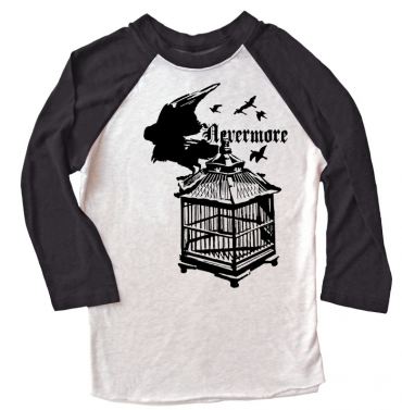 Nevermore: Raven's Cage Raglan T-shirt