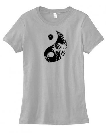 Asian Pattern Yin Yang Ladies T-shirt