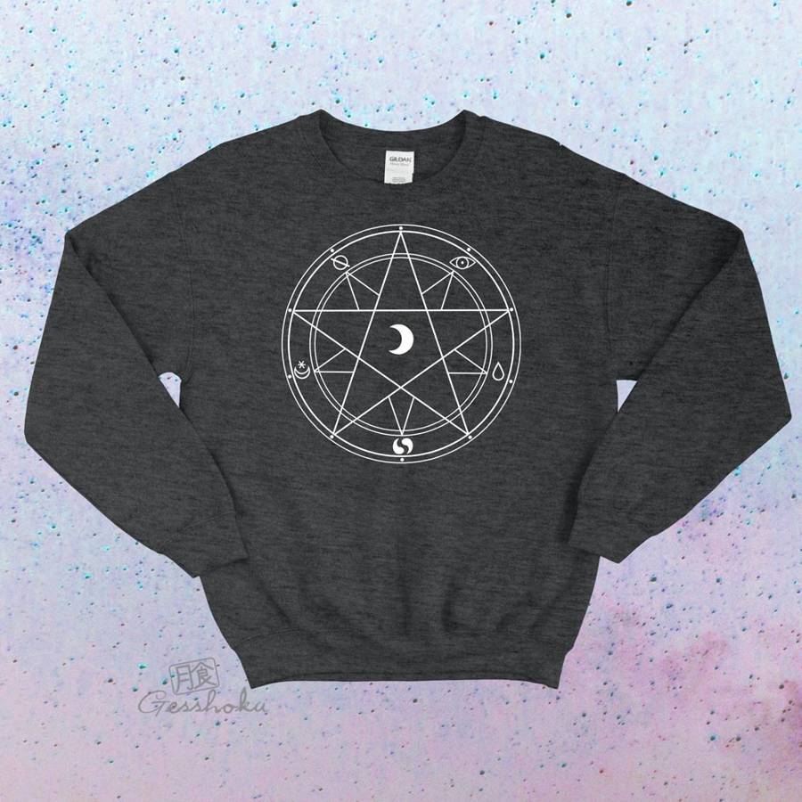 Magic Circle Crewneck Sweatshirt - Heather Black